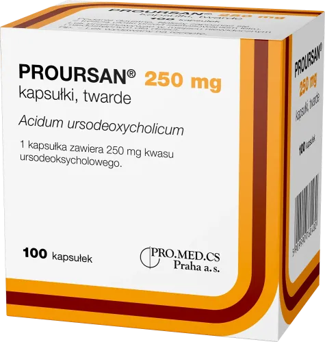 Proursan, 250 mg, kapsułki, twarde