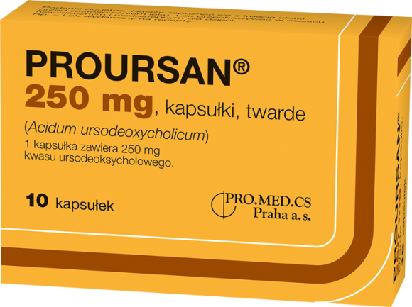 Proursan, 250 mg, kapsułki, twarde